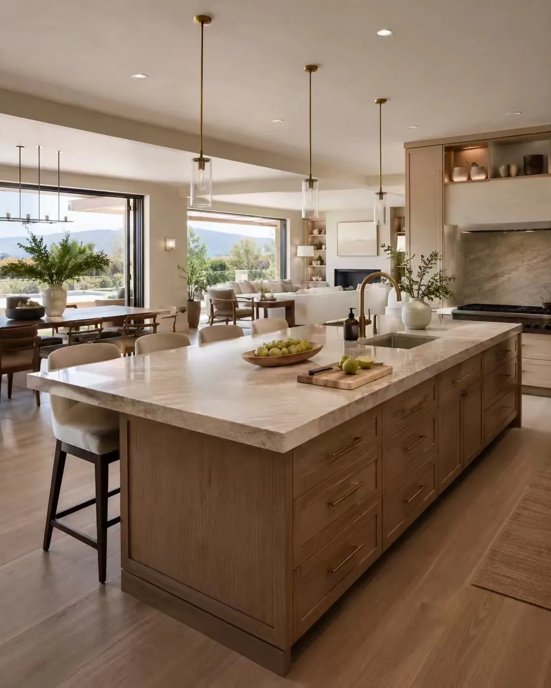 custom island table adding workspace and storage to an open kitchen