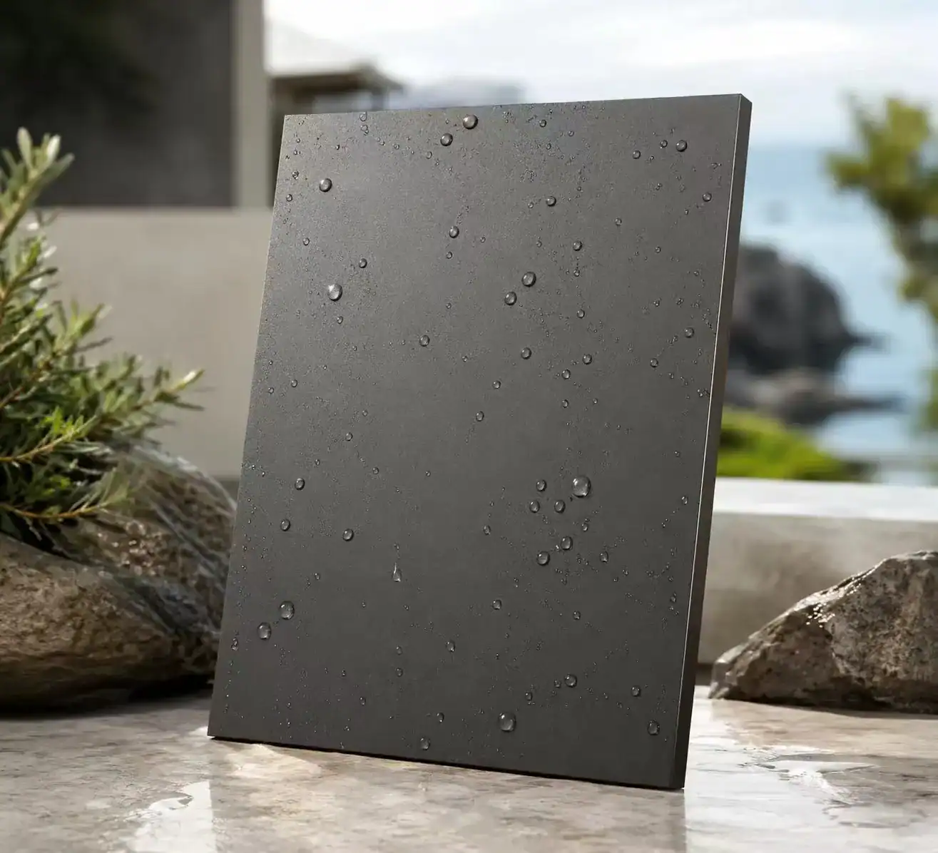 Aluminum outdoor kitchen cabinet system with modern outdoor finish