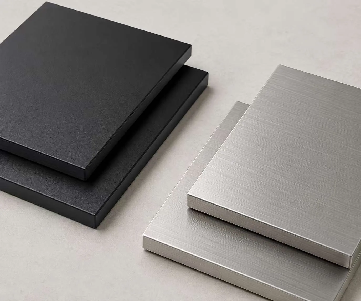 Two-tone outdoor cabinet material sample