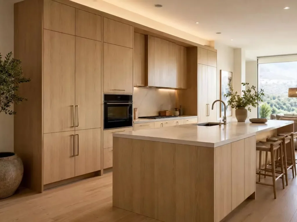 Custom White Oak Kitchen Cabinets