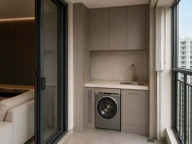 A Sua Varanda de Apartamento Está Pronta para um Armário de Lavandaria?