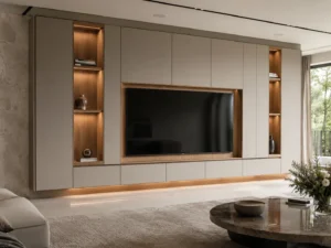 Built In TV Wall Cabinet with Storage: Plan the Wall First