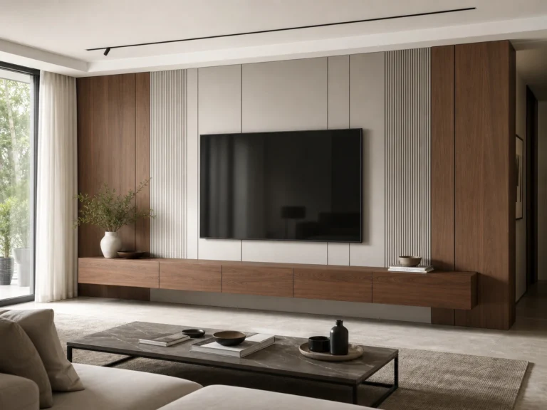 Built In TV Wall Cabinet Planning: How TV Size Shapes Floating Storage, Panels and Cabinet Proportions