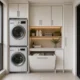 Balcony Washer Dryer Cabinet for Built-In Laundry Zones