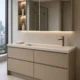 Custom Bathroom Vanity Cabinet with Mirror Storage