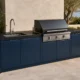 Brushed Stainless Steel Outdoor BBQ Cabinet with Sink