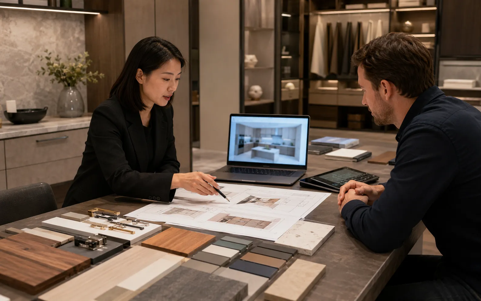 Custom cabinet layout design and quotation review