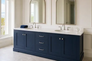 Custom Double Sink Bathroom Vanity Cabinet image 1