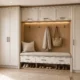 Entryway Cabinet with Bench and Shoe Storage