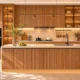 Fluted Wood Kitchen Cabinets