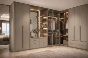 Custom Master Bedroom Walk-In Closet for Private Suite Storage image 1
