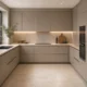 Modern Greige U-Shaped Kitchen Cabinets for Tailored Homes