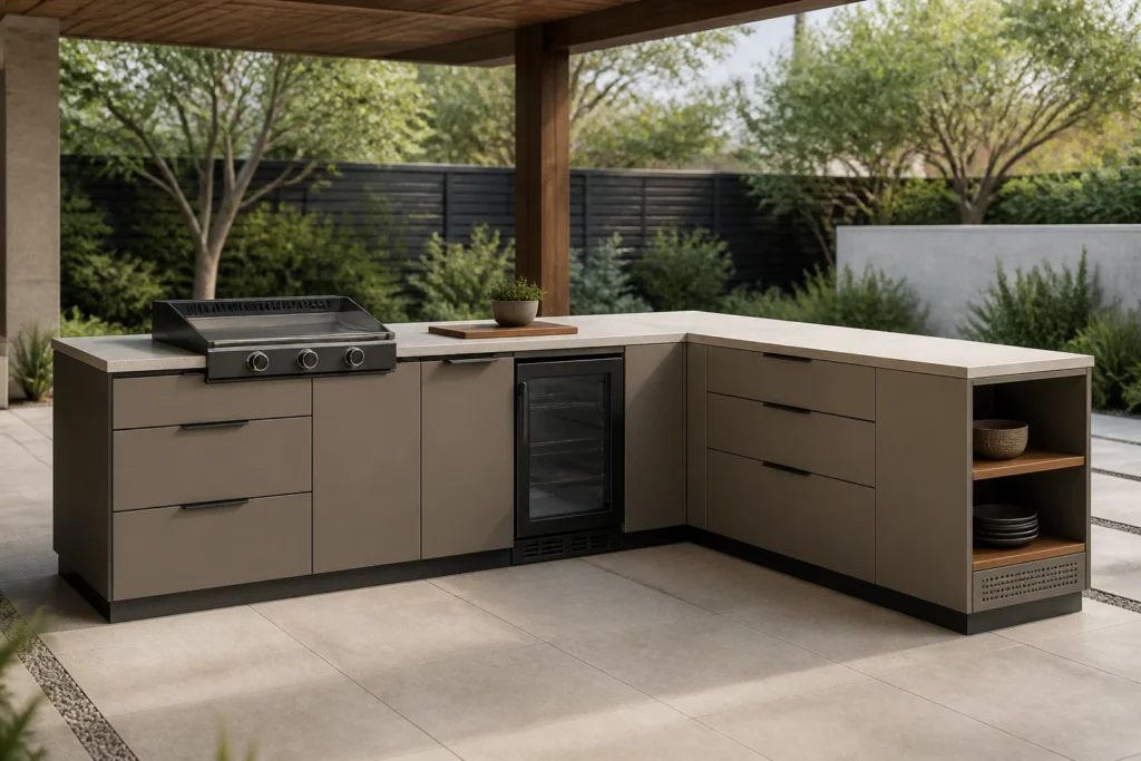 Outdoor Kitchen Cabinet with Modular Prep Zones