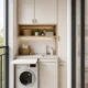 Small Balcony Laundry Cabinet for Compact Apartment Storage