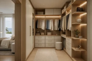 U Shaped Walk In Closet for Small Bedroom image 1