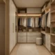U Shaped Walk In Closet for Small Bedroom