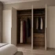 Tall Wardrobe Cabinet with Long Dress Hanging Section